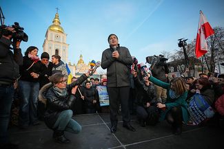 На митинге в Киеве. 15 ноября 2014-го