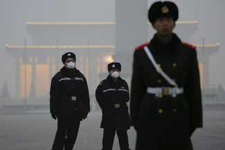 Площадь Тяньаньмэнь в Пекине, 1 декабря