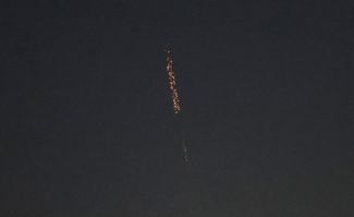 Взрыв одной из российских ракет над Киевом