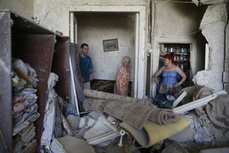 Kramatorsk residents. July 3, 2014