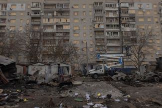Apartment building in Zaporozhye after the Russian raid, March 18, 2026
