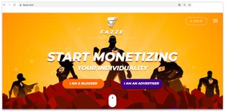 Fazze.com’s homepage