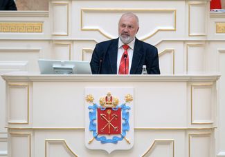 Михаил Амосов на заседании законодательного собрания Санкт-Петербурга. 13 февраля 2019 года