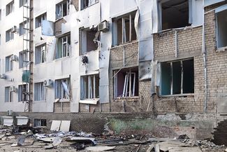 Здание телекомпании «ЗаТВ» после взрыва