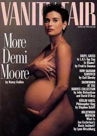 Деми Мур на обложке Vanity Fair, август 1991 года<br>