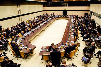Встреча глав МИД стран-членов НАТО в штаб-квартире Альянса в Брюсселе. Декабрь 2014-го