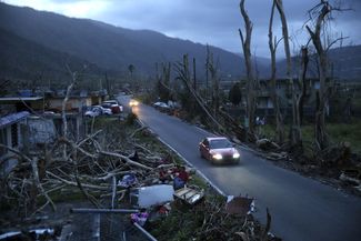Последствие урагана «Мария» в Пуэрто-Рико. Ябукоа, 26 сентября