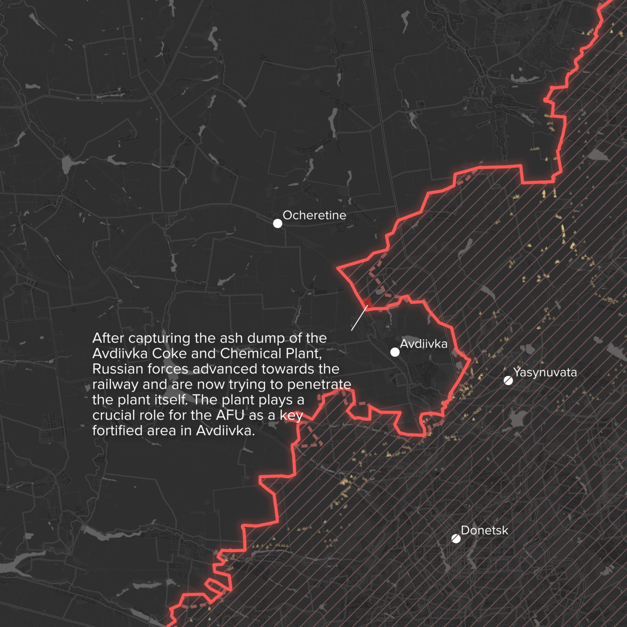A deadly impasse Meduza's combat map shows the latest developments around  Avdiivka and the Dnipro  Meduza