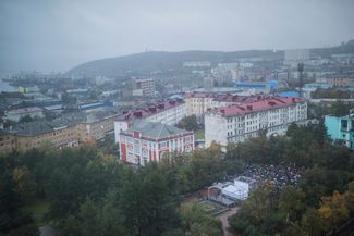 A rally in Murmansk, Russia. September, 15, 2017.