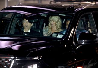 Actress Laura Dern leaves the wedding. July 4, 2026