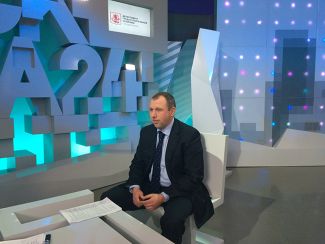 Андрей Валуй в студии программы «Москва в деталях» телеканала «Москва-24», 18 марта 2016 года