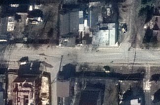 A satellite photo from Bucha published by Maxar. April 4, 2022