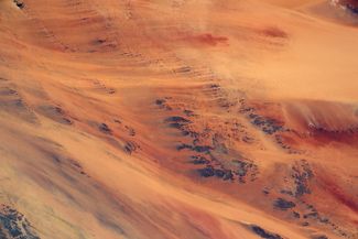 Африканский пейзаж, напоминающий поверхность Марса