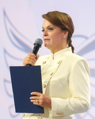 Anna Tsivileva speaking at the St. Petersburg International Economic Forum. June 18, 2025.