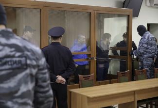 Подсудимые в Московском военном окружном суде, 3 октября 2016 года