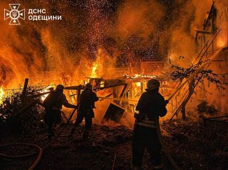 Fire in the Odessa region
