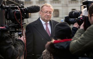 Посол РФ в Великобритании Александр Яковенко после вызова в МИД. 21 января 2016 года