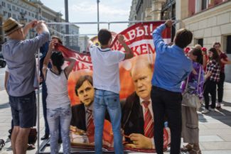 Агитация за КПРФ в Москве, 26 августа 2016 года