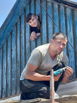Stepan and Alexey Gospodinov repair two houses left to the family by their ancestors, brothers Stepan and Ivan Gospodinov, who moved to Mariupol in 1937. Alexey always dreamed that one day his own sons would live in the buildings, but the homes were destroyed by a Russian mine in March 2022.