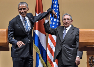Встреча президента США Барака Обамы с кубинским лидером Раулем Кастро в Гаване, 2016 год