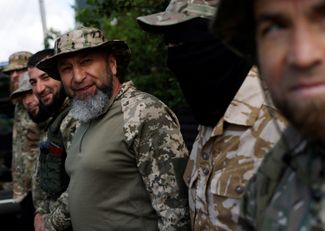Лидер батальона «Крым» Иса Акаев. 28 мая 2022 года 