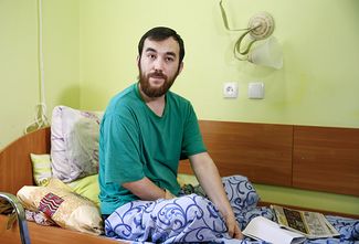 Евгений Ерофеев в госпитале после задержания, 28 июля 2015 года