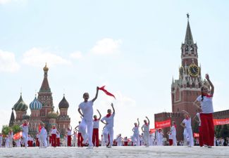 Leading initiation ceremony in Red Square
