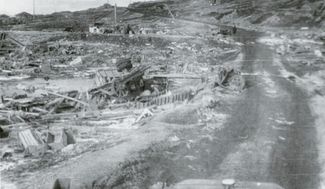 Последствия цунами на острове Парамушир. Ноябрь 1952 года