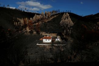 Последствия лесного пожара в Португалии, 9 сентября