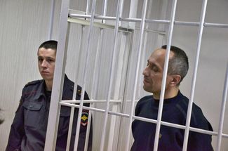 Михаил Попков во время оглашения ему пожизненного приговора в Иркутском областном суде, 14 января 2015 года
