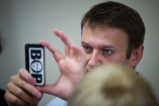Alexey Navalny at the Kirov regional court on October 16, 2013
