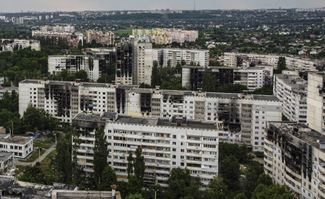 Вид на Салтовку во время войны. 12 июня 2022 года