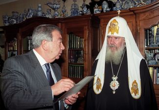 1998. Yevgeny Primakov and Patriarch Alexy II.
