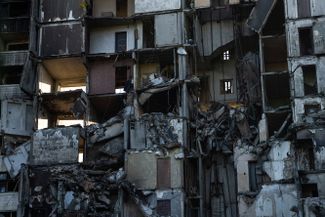 Разрушенное здание в Харькове