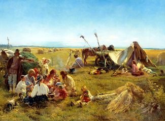 Константин Маковский «Крестьянский обед в поле»