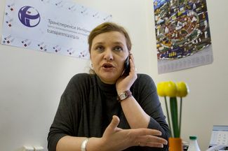 Елена Панфилова в офисе «Трансперенси Интернешнл — Россия», 27 марта 2013 года
