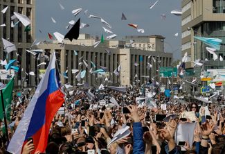 Митинг против блокировки мессенджера Telegram. Москва, 30 апреля, 2018 года