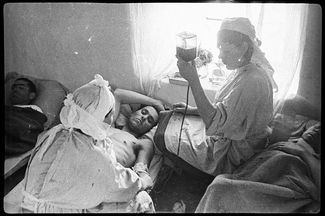 Переливание крови старшине Жуженову, село Ай-Тодор, 22 апреля 1944 года