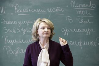 Урок литературы в одной из русскоязычных школ Латвии, февраль 2012 года