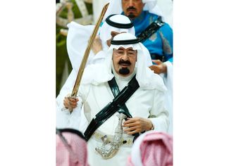 Король Абдулла на фестивале культуры и исторического наследия в Эр-Рияде.