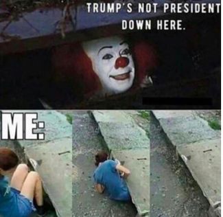 Пеннивайз: «Тут, внизу, Трамп — не президент»