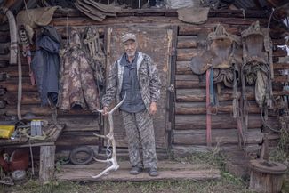 71-year-old Nikolai Kornakov is one of the few Vershina Tutury residents who remembers people raising reindeer.