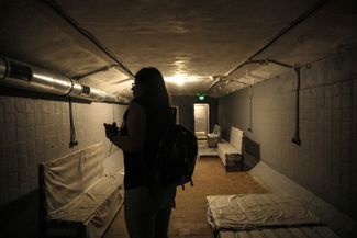 Inside a bomb shelter in Kyiv. June 5, 2023.