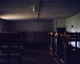 The interior of the prisoner barracks. (Remodeled.)