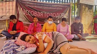 Wives and relatives of Nepali men who joined the Russian army go on hunger strike to pressure the government to help bring the men home