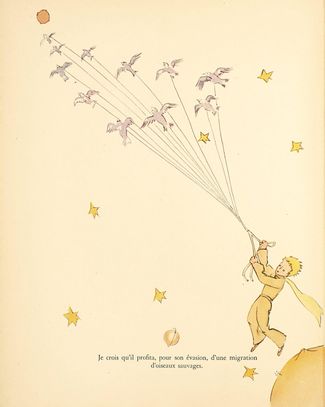 Иллюстрации Антуана де Сент-Экзюпери в книге «Маленький принц». В 1943 году издательство «Рэйнал-энд-Хичкок» выпустило ее также на французском языке. Во Франции же она была опубликована лишь в 1946 году.
