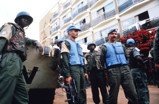 Миротворцы ООН в Руанде в мае 1994 года 