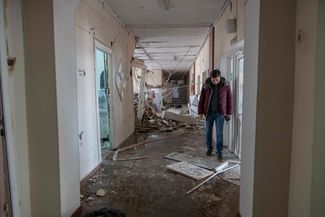 Destruction in the maternity hospital in Odessa