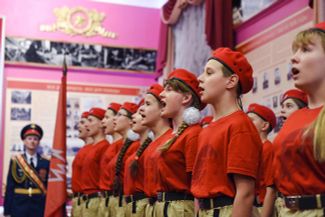 A YouthArmy induction ceremony at the Andrey Khrulev Military Academy in St. Petersburg on December 16, 2016