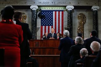 Президент США Барак Обама в последний раз обращается к Конгрессу. Вашингтон. 12 января 2016 года